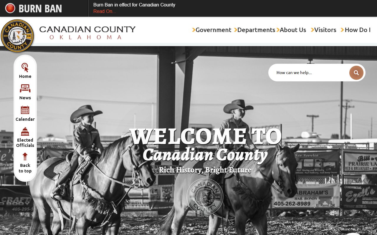 Canadian County Oklahoma official website for public records access