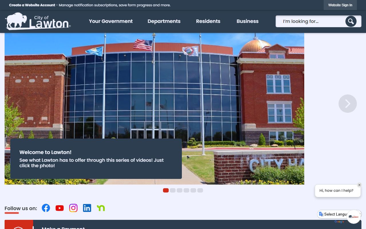 Lawton Oklahoma city official website public records
