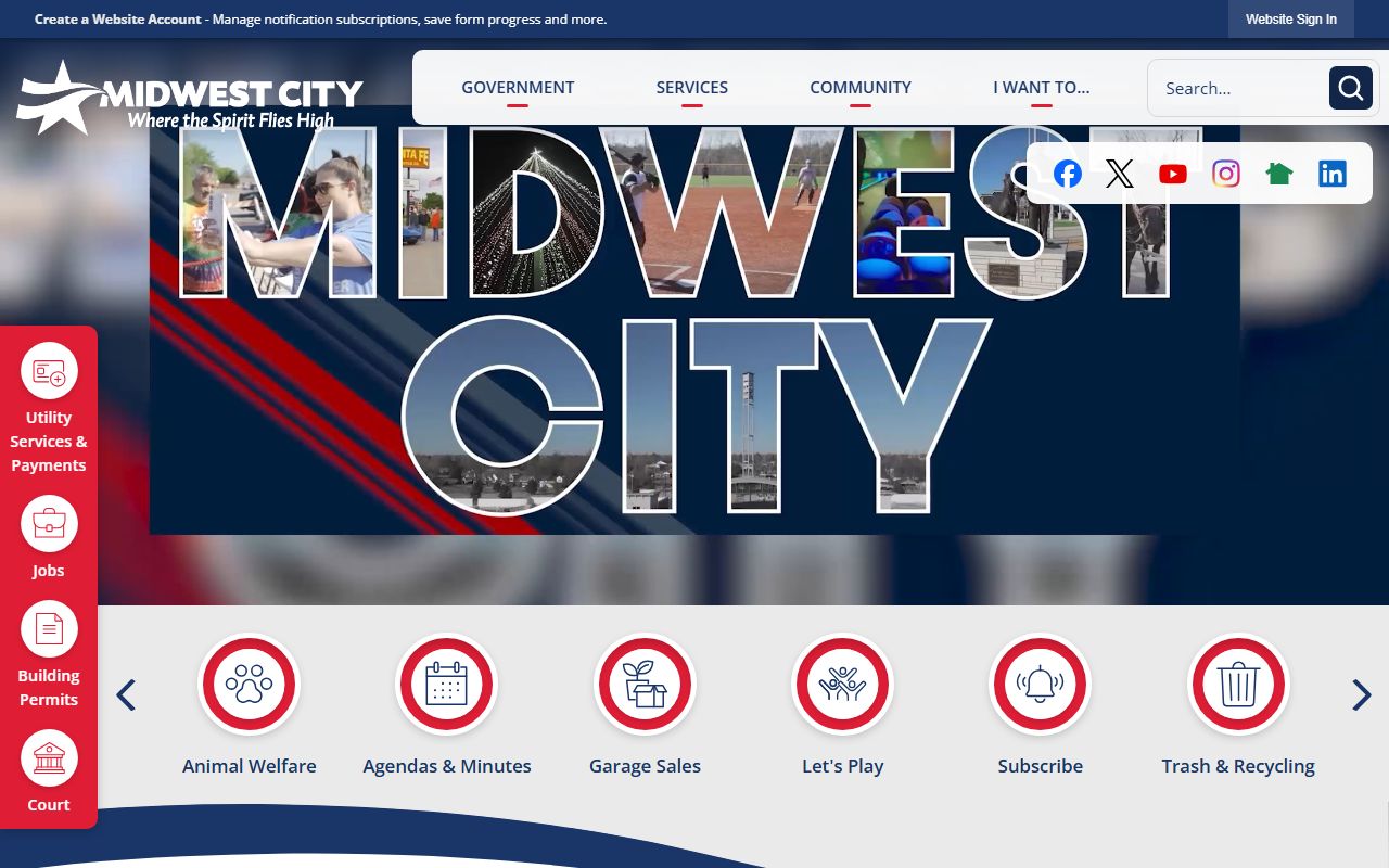 Midwest City Oklahoma official website public records