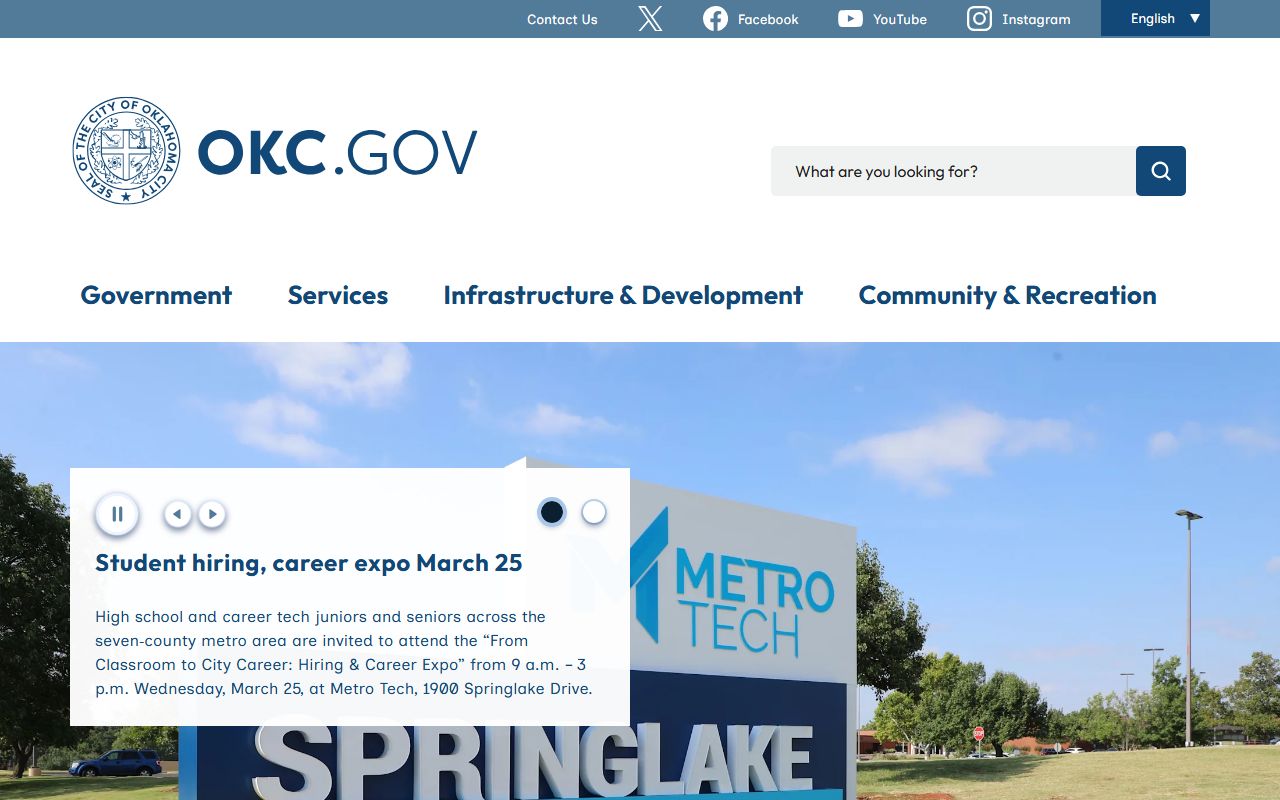 Oklahoma City official website public records portal