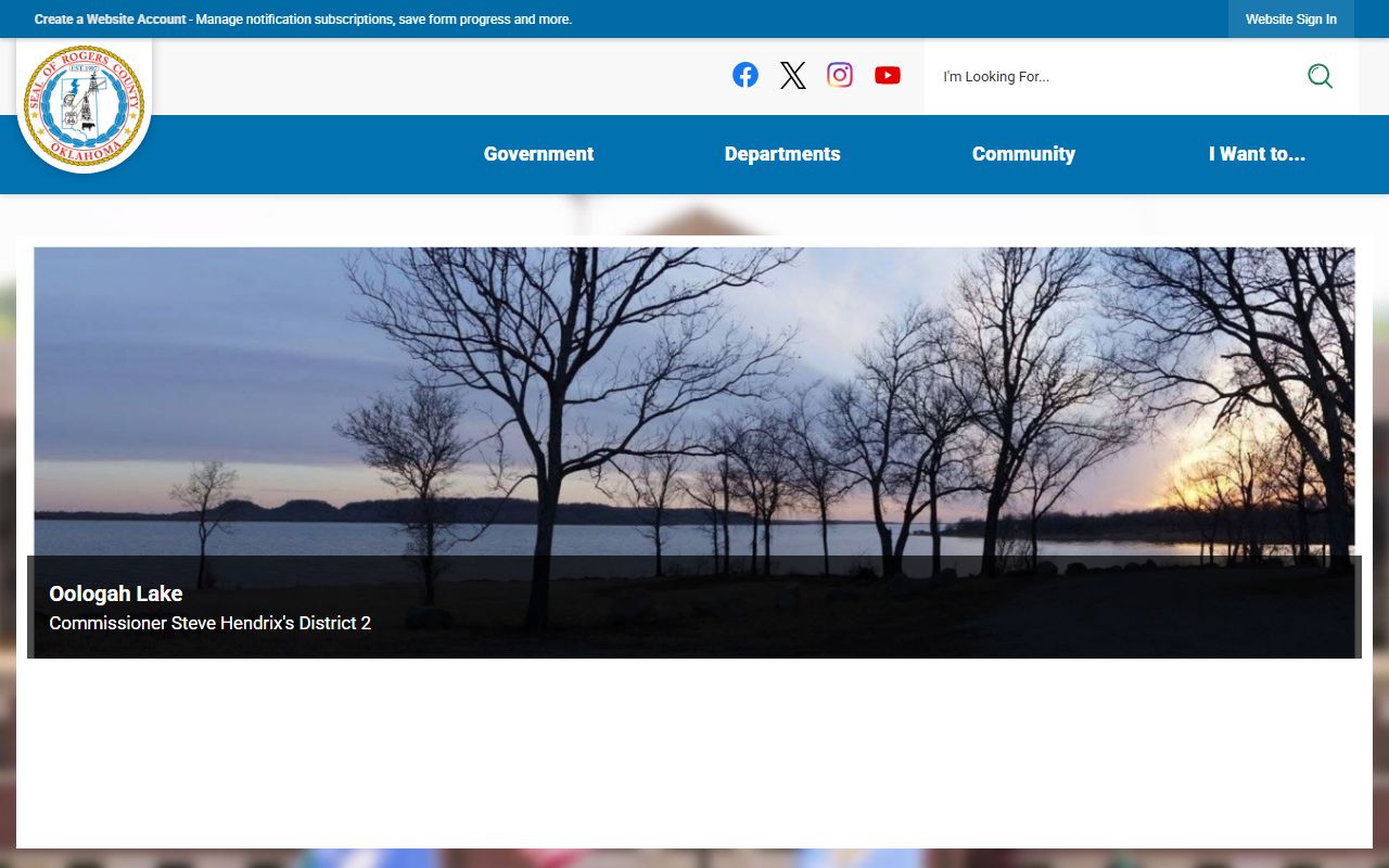 Rogers County official website for public records and department information