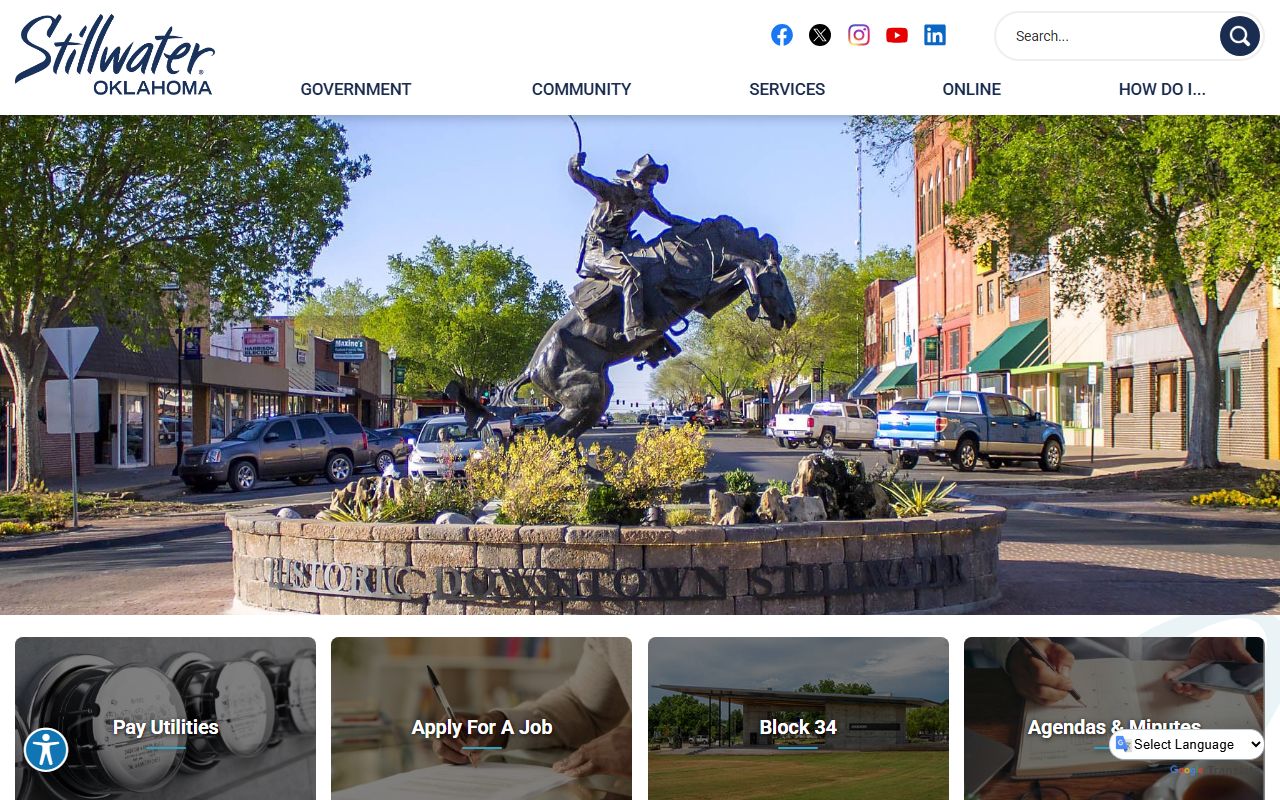 Stillwater Oklahoma city official website public records