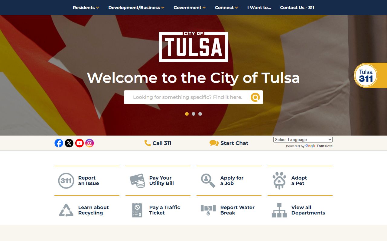 Tulsa city official website public records resources
